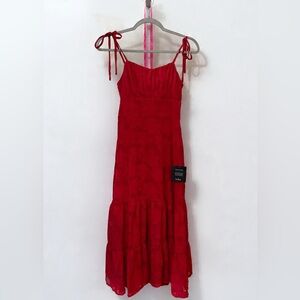 New Lulus Elegant Red Sleeveless Dress